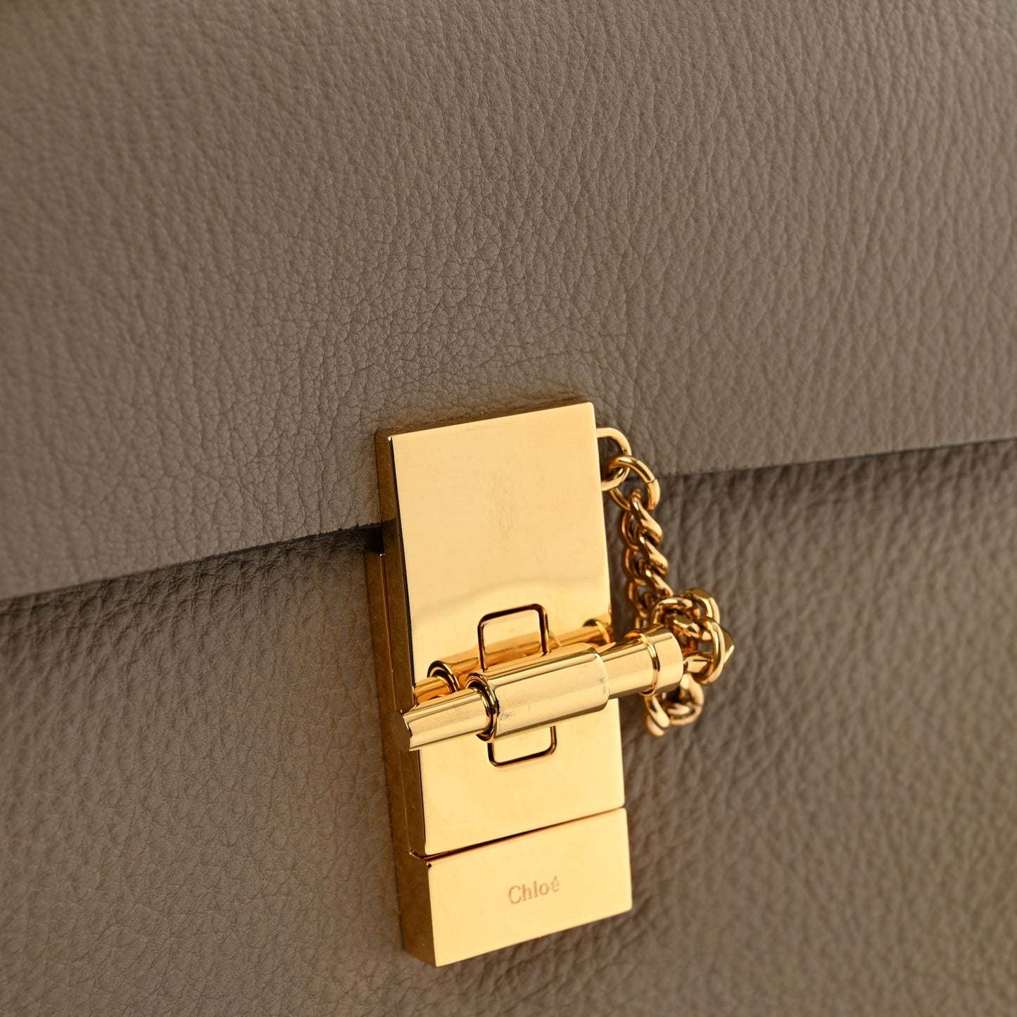 Grained Lambskin Mini Drew Shoulder Bag Motty Grey