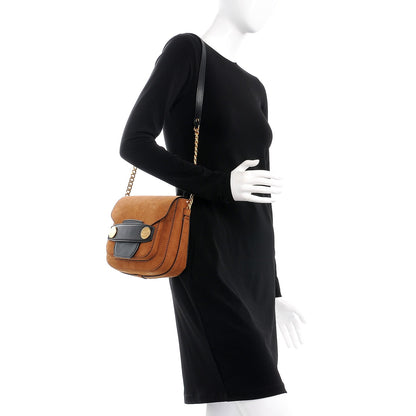 Stella McCartney Eco Alter Faux Suede Nappa Popper Shoulder Bag Tan 2 of 7