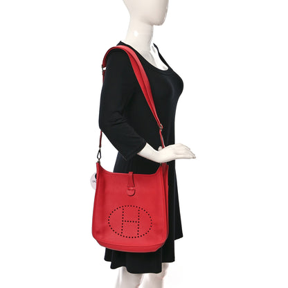 Hermes Taurillon Clemence Evelyne III PM Bougainvillea 2 of 10