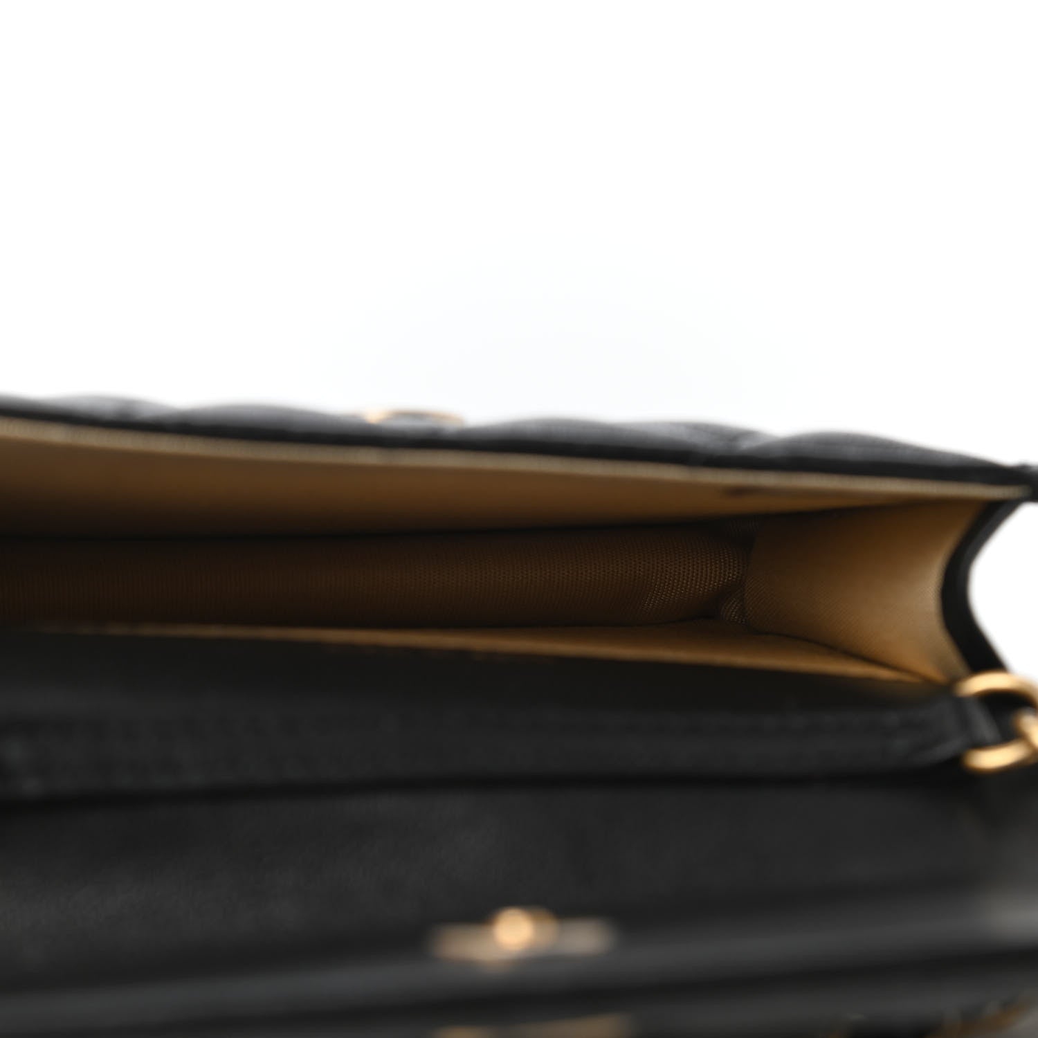 Chanel Lambskin Quilted Pearl Crush Clutch With Chain Black 4 of 4
