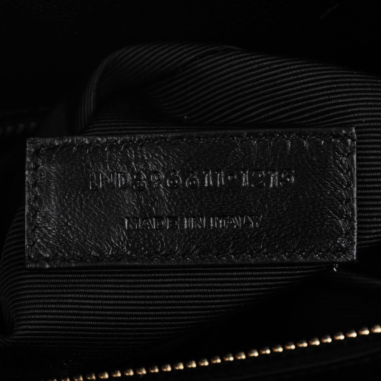 Saint Laurent Grain de Poudre Matelasse Chevron Monogram Shopping Bag Black 8 of 8