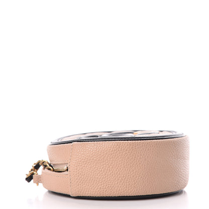 Chanel Caviar Quilted Round Filigree Crossbody Beige Black 4 of 10