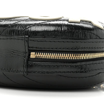 Chanel Lambskin Embroidered Chevron Quilted La Pausa Tassel Clutch Black 8 of 9