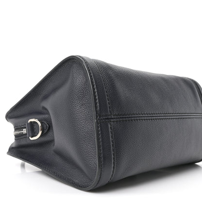 Alexander McQueen Pebbled Calfskin Small Skull Padlock Zip Around Tote Navy 9 of 10
