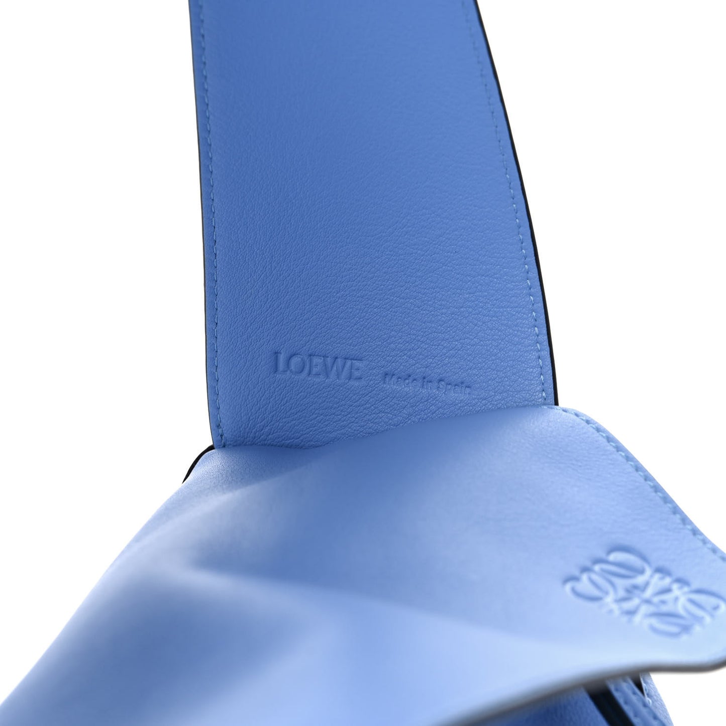 Calfskin Puzzle Hobo Celestine Blue