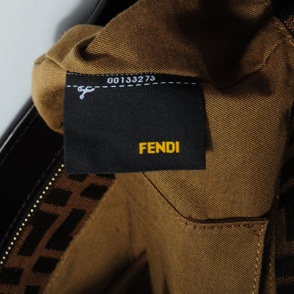 Fendi Zucca Small Chef Shopping Tote Tobacco Moro Black 10 of 10