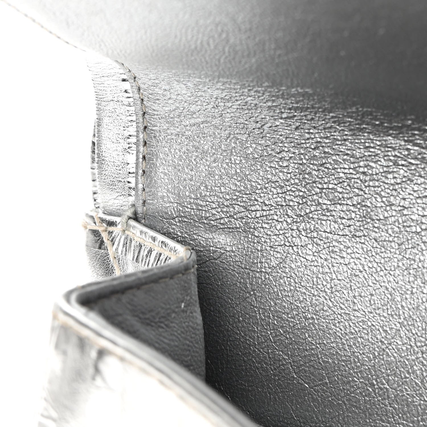 Chanel Metallic Striped Calfskin 2.55 Reissue 226 Flap Silver Silver 12 of 13