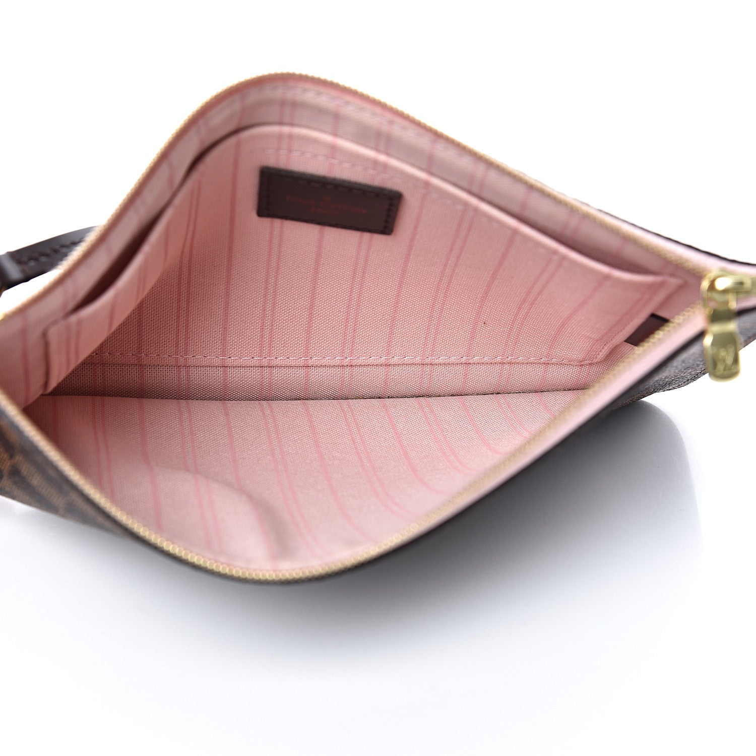 Louis Vuitton Damier Ebene Neverfull MM GM Pochette Rose Ballerine 5 of 9