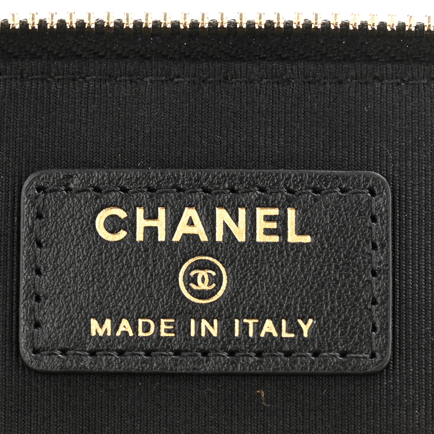 Chanel Lambskin Camellia Embossed Small Vanity Case With Chain Black 6 of 10
