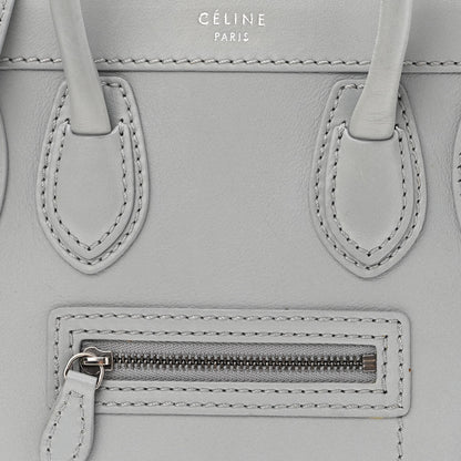 Celine Smooth Calfskin Nano Luggage Sky 8 of 10