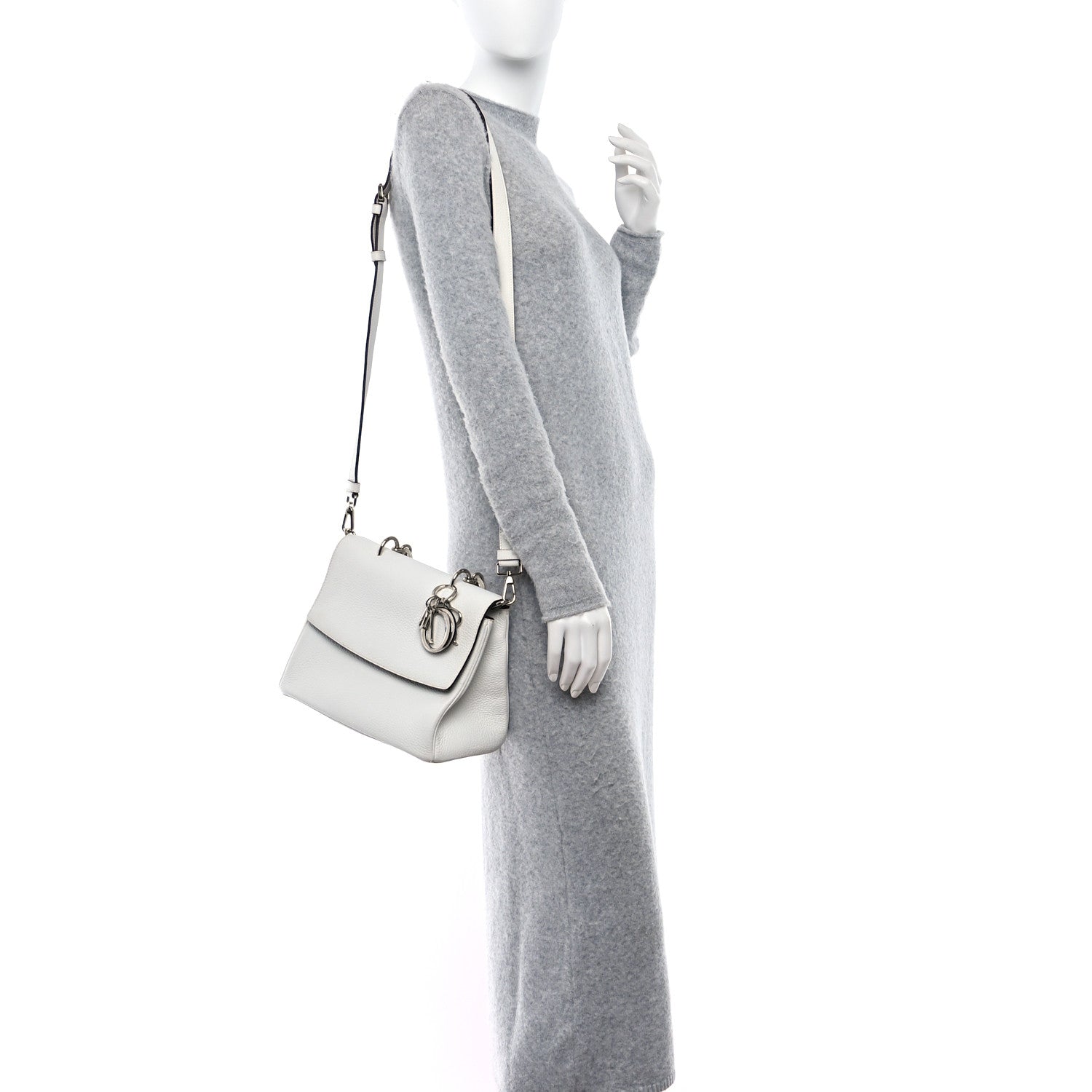 Christian Dior Bullcalf Small Be Dior Flap White 2 of 10