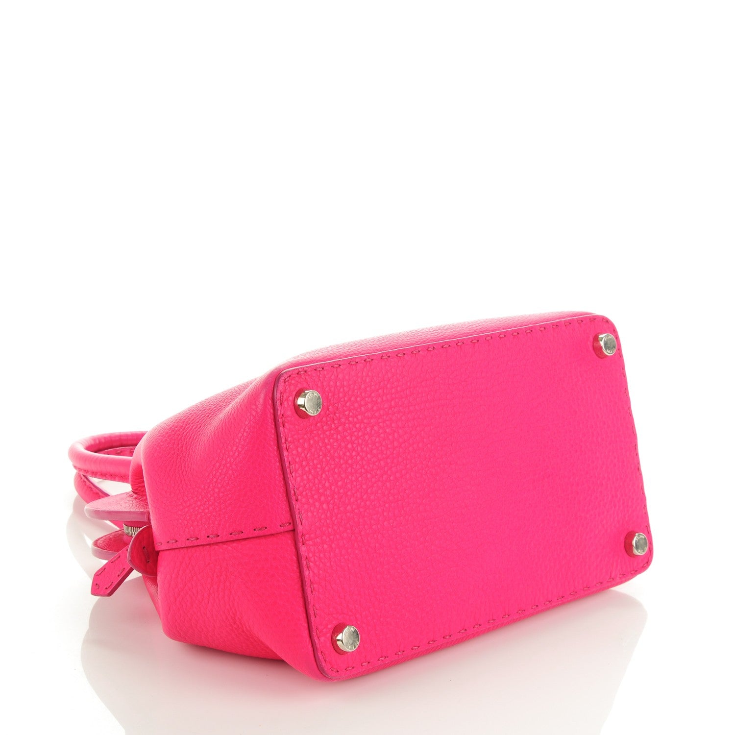 Fendi Calfskin Romano Selleria Adele 1328 Bag Fuchsia 4 of 9