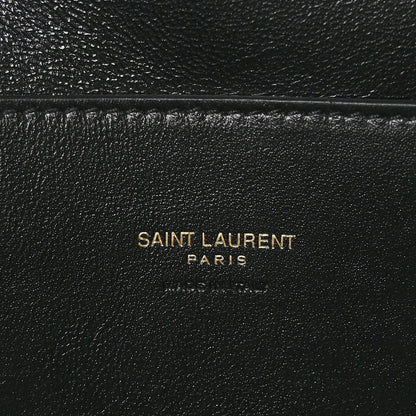 Saint Laurent Smooth Calfskin Suede Small Reversible Monogram Kate Satchel Black 9 of 18