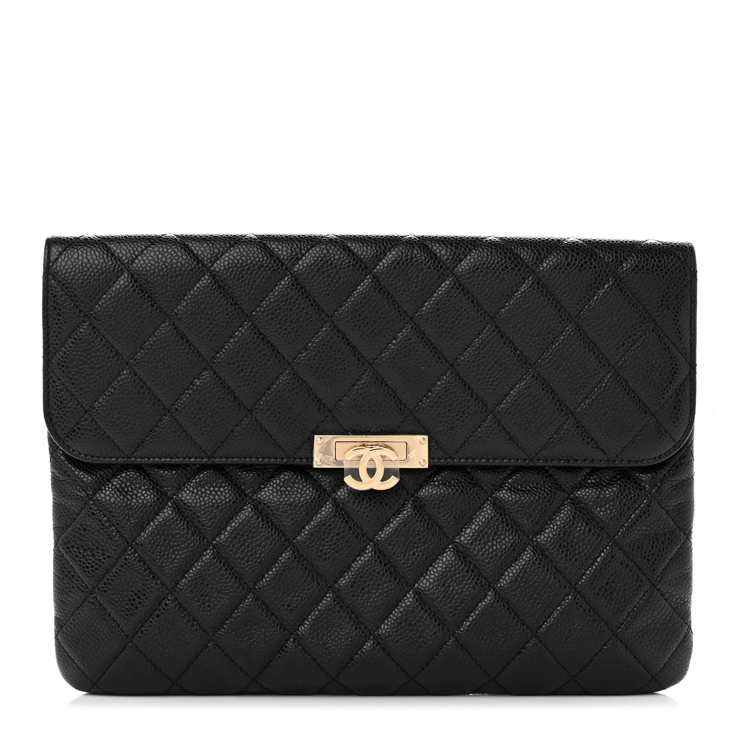 Chanel Caviar Quilted Medium Golden Class Pouch Black 1 of 7