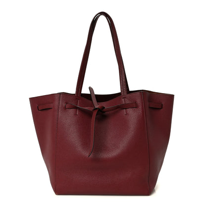 Celine Soft Grained Calfskin Small Belt Cabas Phantom Light Burgundy 1 of 13