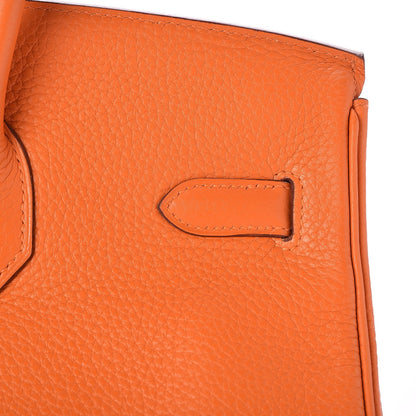 Hermes Taurillon Clemence Birkin 35 Orange 30 of 32
