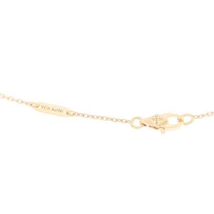 Van Cleef & Arpels 18K Yellow Gold Mother of Pearl Sweet Alhambra Pendant Necklace 5 of 7