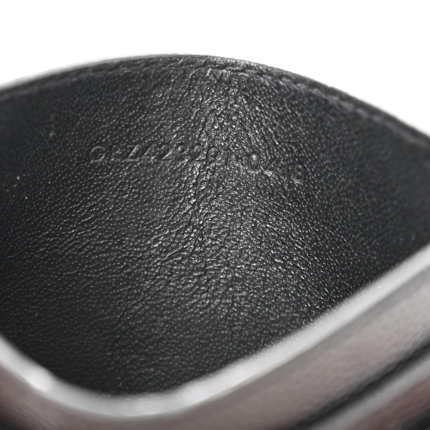 Grain De Poudre Matelasse Chevron Monogram Credit Card Case Black