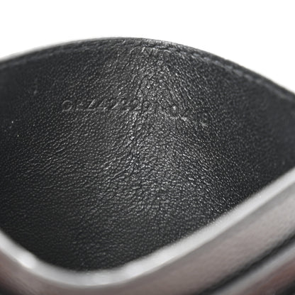 Saint Laurent Grain De Poudre Matelasse Chevron Monogram Credit Card Case Black 7 of 11