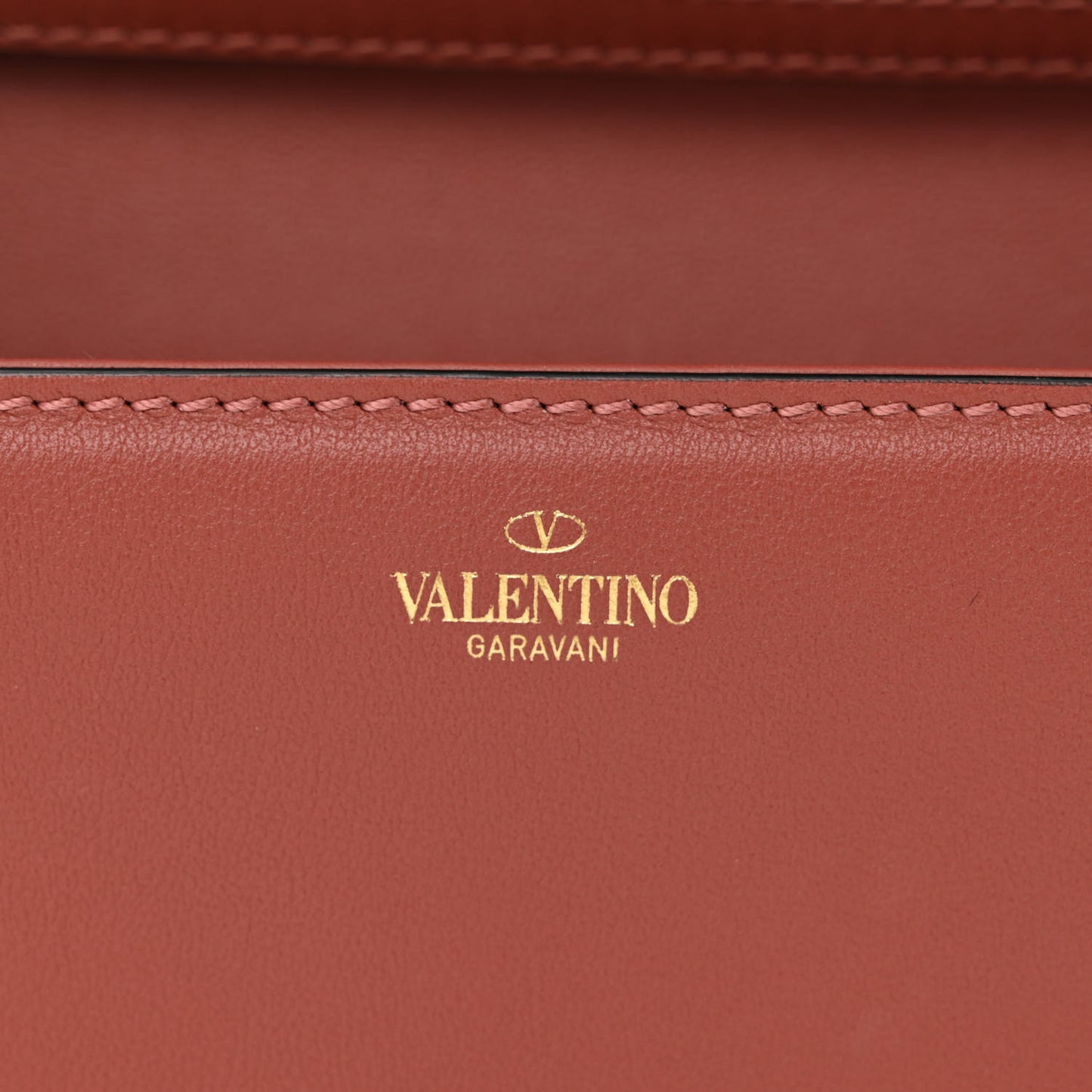 Calfskin Vlogo Loco Shoulder Bag Gingerbread