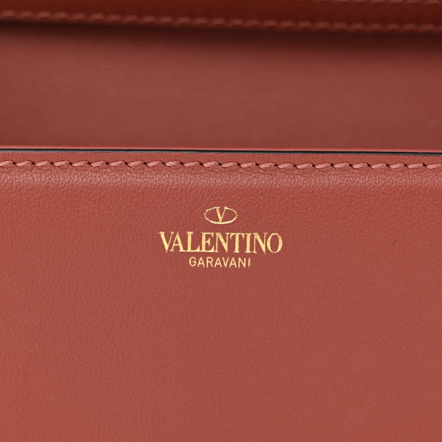 Valentino Garavani Calfskin Vlogo Loco Shoulder Bag Gingerbread 6 of 11