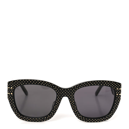 Christian Dior Acetate Studded Diorsignature S16F Square Sunglasses Black Gold 2 of 8