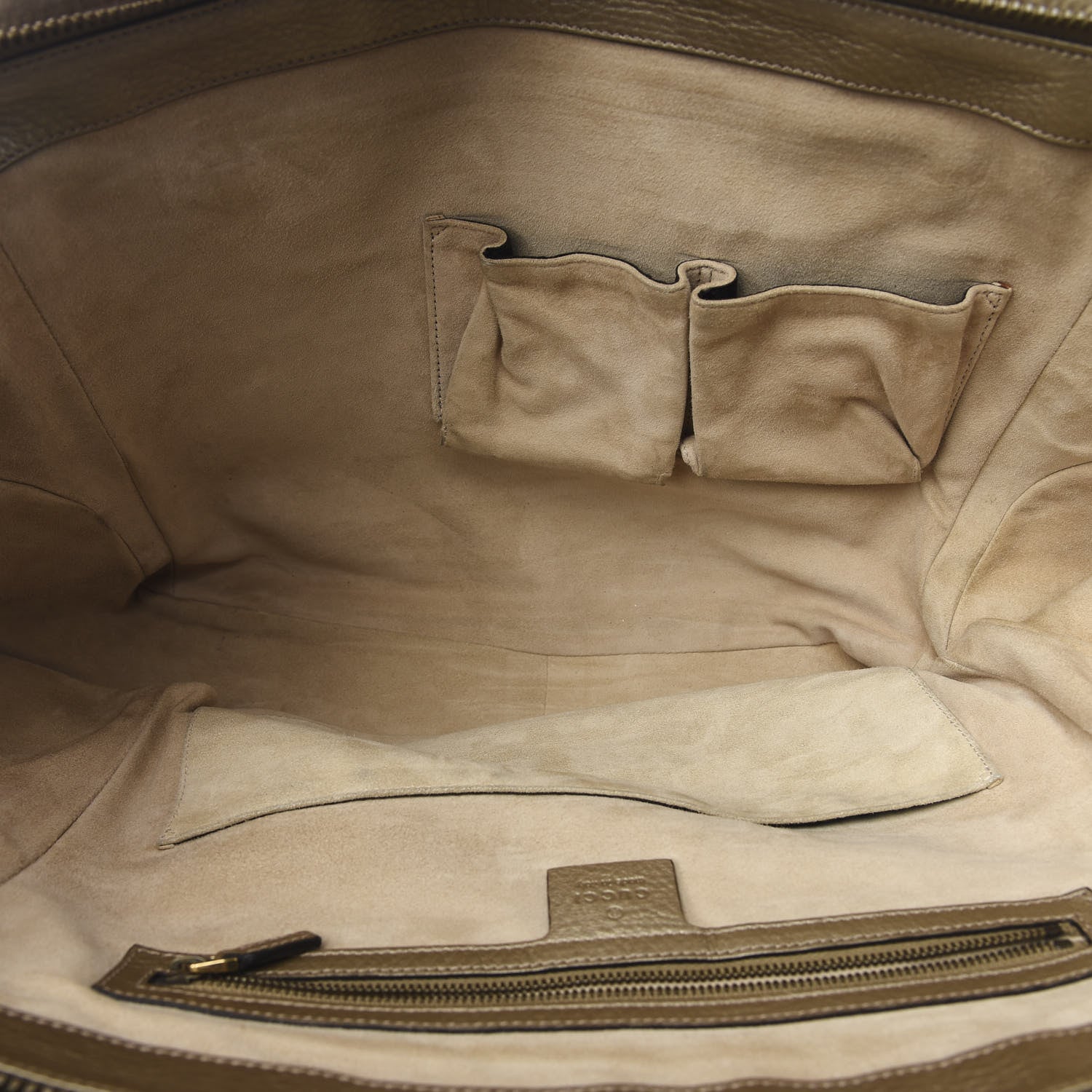 Gucci Metallic Pebbled Calfskin Medium 1973 Top Handle Satchel Golden Beige 4 of 8