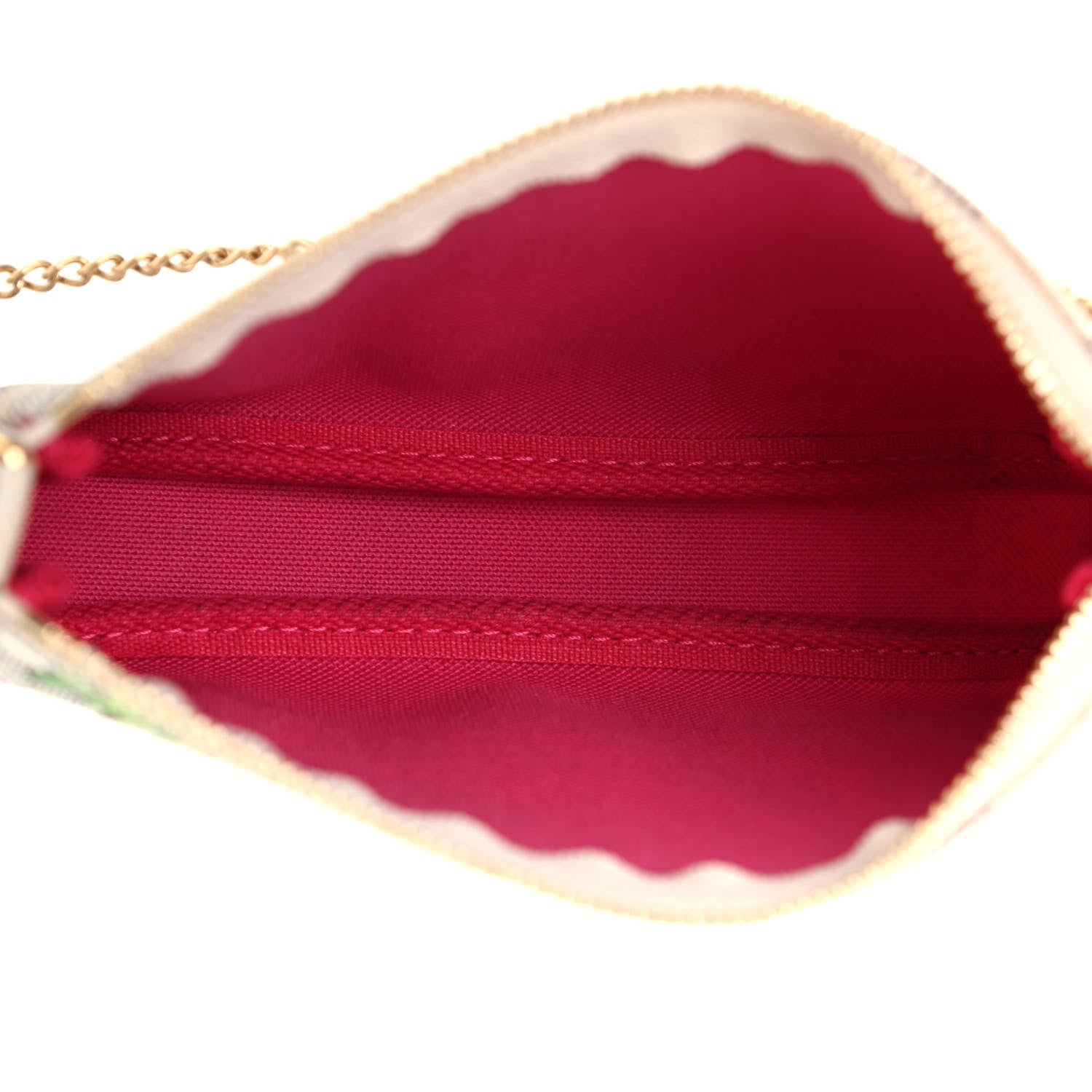 Louis Vuitton Damier Azur 2021 Christmas Animation Hollywood Mini Pochette Accessories Fuchsia 5 of 7