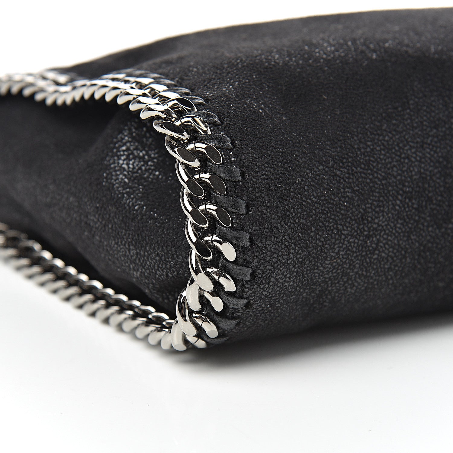 Stella McCartney Shaggy Deer Mini Falabella Fold Over Tote Black 9 of 10