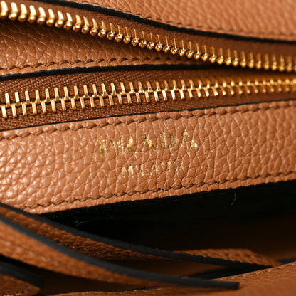 Prada Vitello Phenix Logo Hobo Caramel 6 of 9
