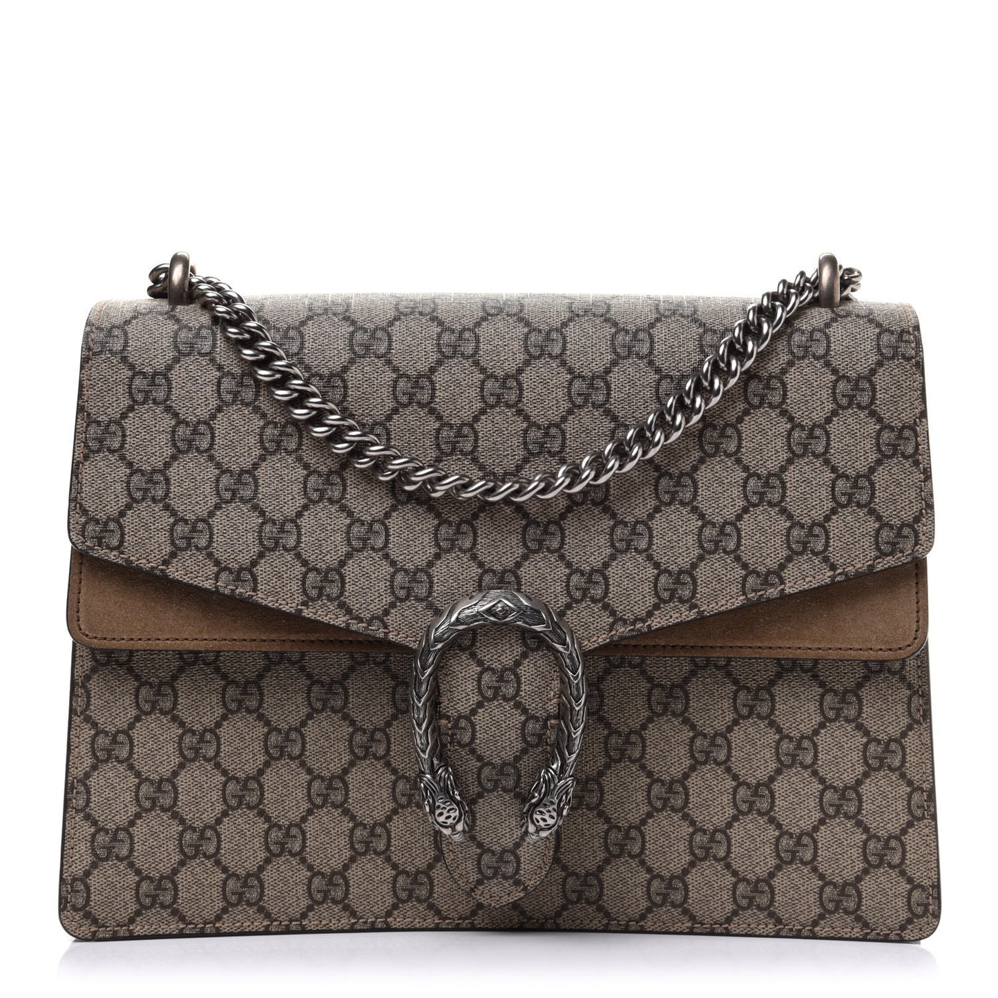 GG Supreme Monogram Medium Dionysus Shoulder Bag Taupe