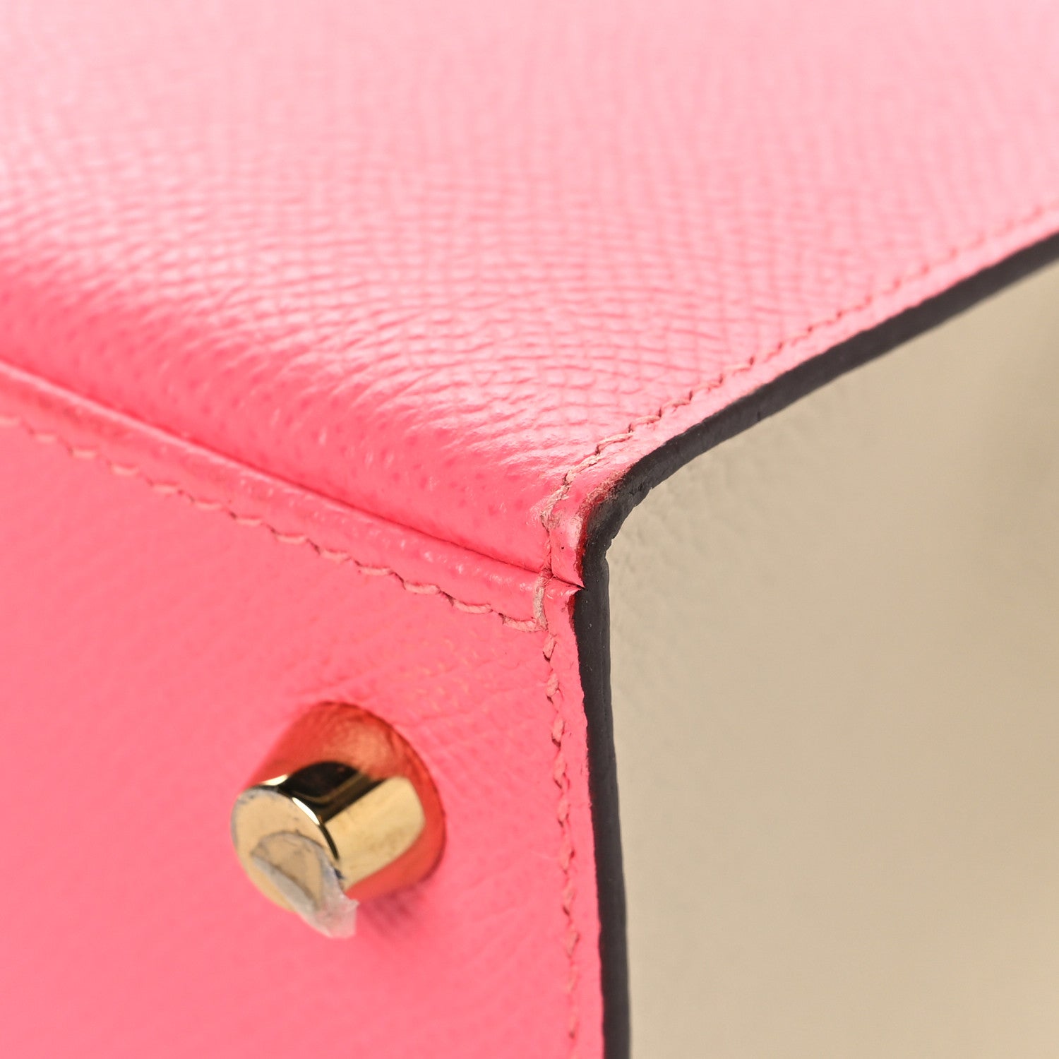 Hermes Epsom Bi-Color Horseshoe Kelly Sellier 25 Rose Azalee Craie 12 of 14