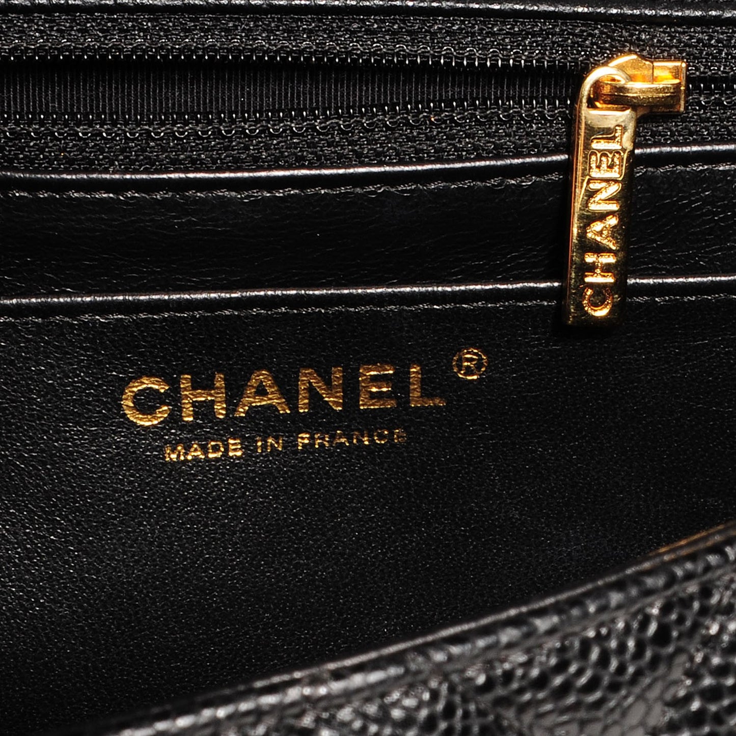 Caviar Jumbo Single Flap Black
