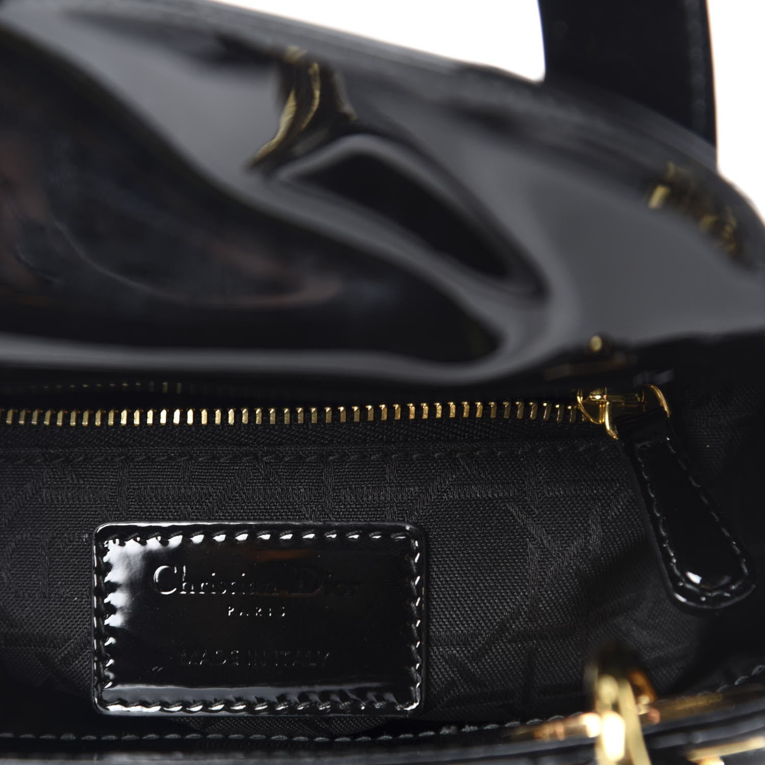 Christian Dior Patent Cannage Mini Lady Dior Black 8 of 11