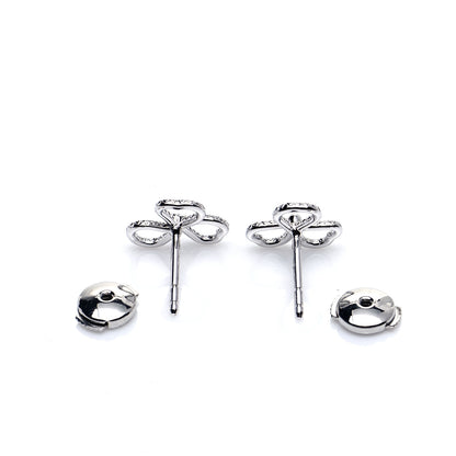 Tiffany Platinum Diamond Paper Flowers Open Flower Earrings 3 of 5