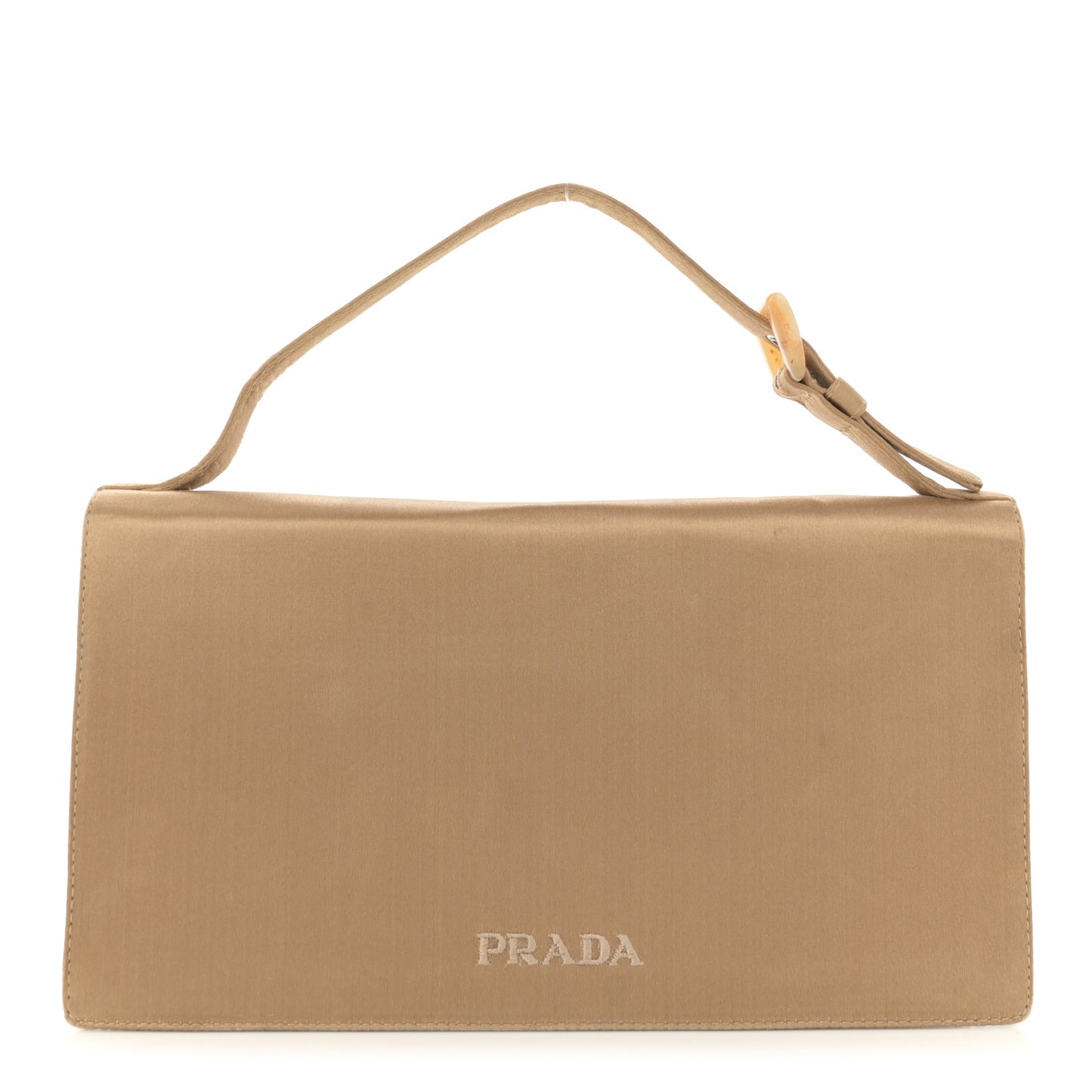 Satin Strap Clutch Gold