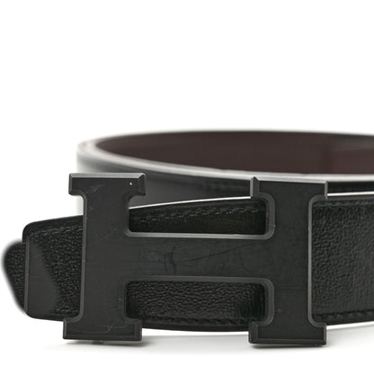 Hermes Box Togo 32mm Matte H Belt 100 40 Black Chocolate 6 of 8