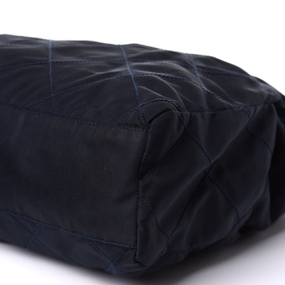 Prada Tessuto Nylon Quilted Shoulder Bag Blue 6 of 10