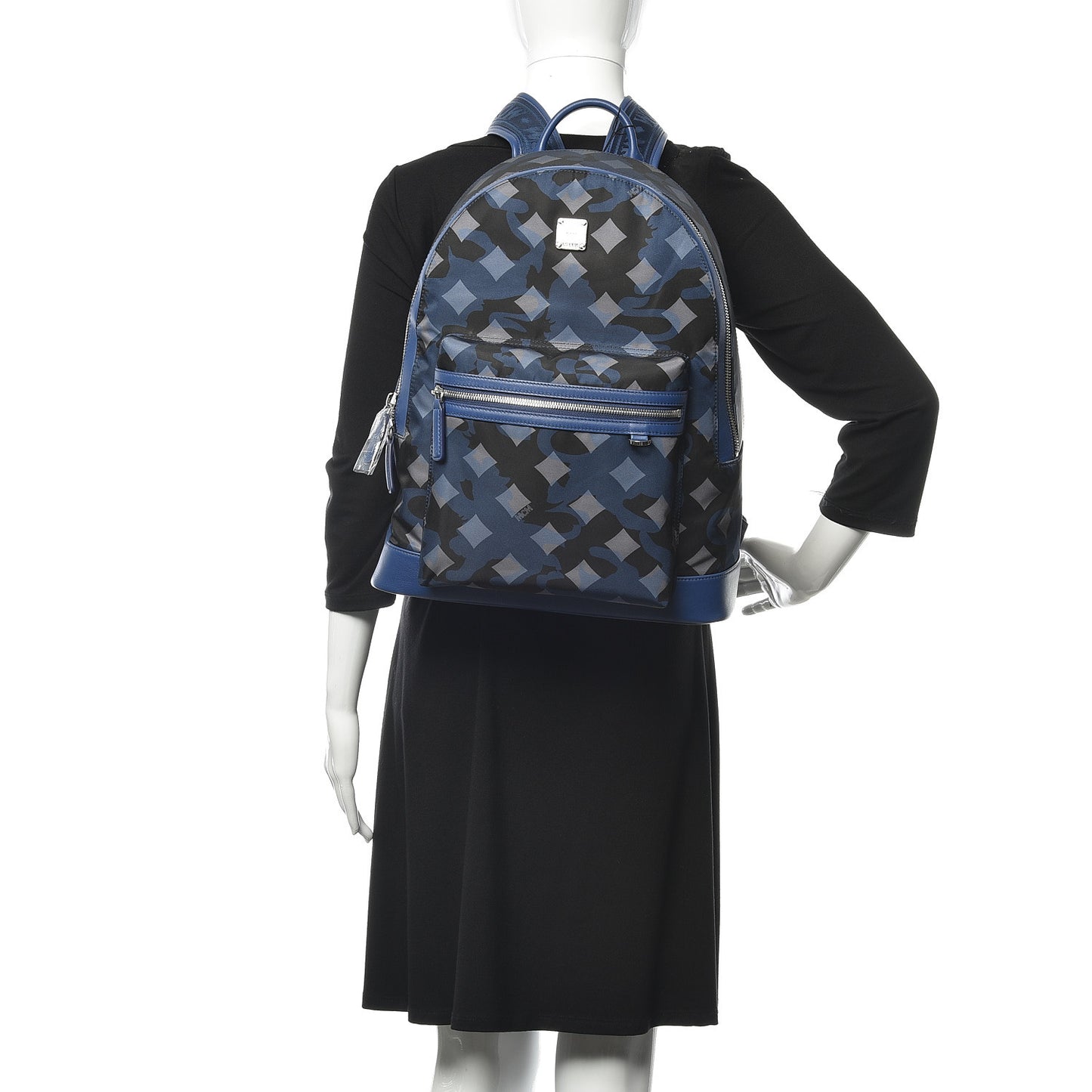 Nylon Camo Dieter Medium Backpack Estate Blue