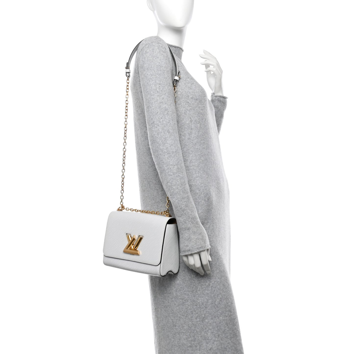 Epi Twist Shoulder Bag MM White