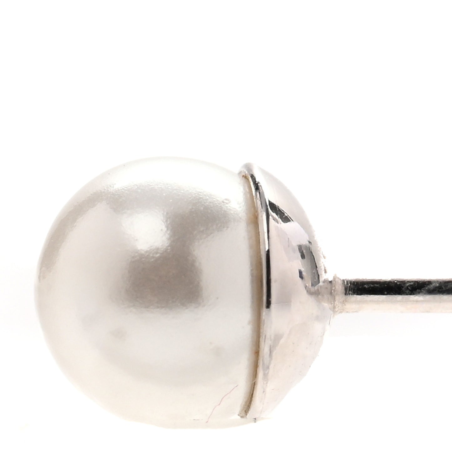 Pearl Crystal Tribal CD Drop Earrings Silver