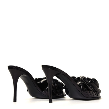 Valentino Garavani Kidskin Atelier 03 Rose Edition 90mm Slide Sandals 38 Black 3 of 6
