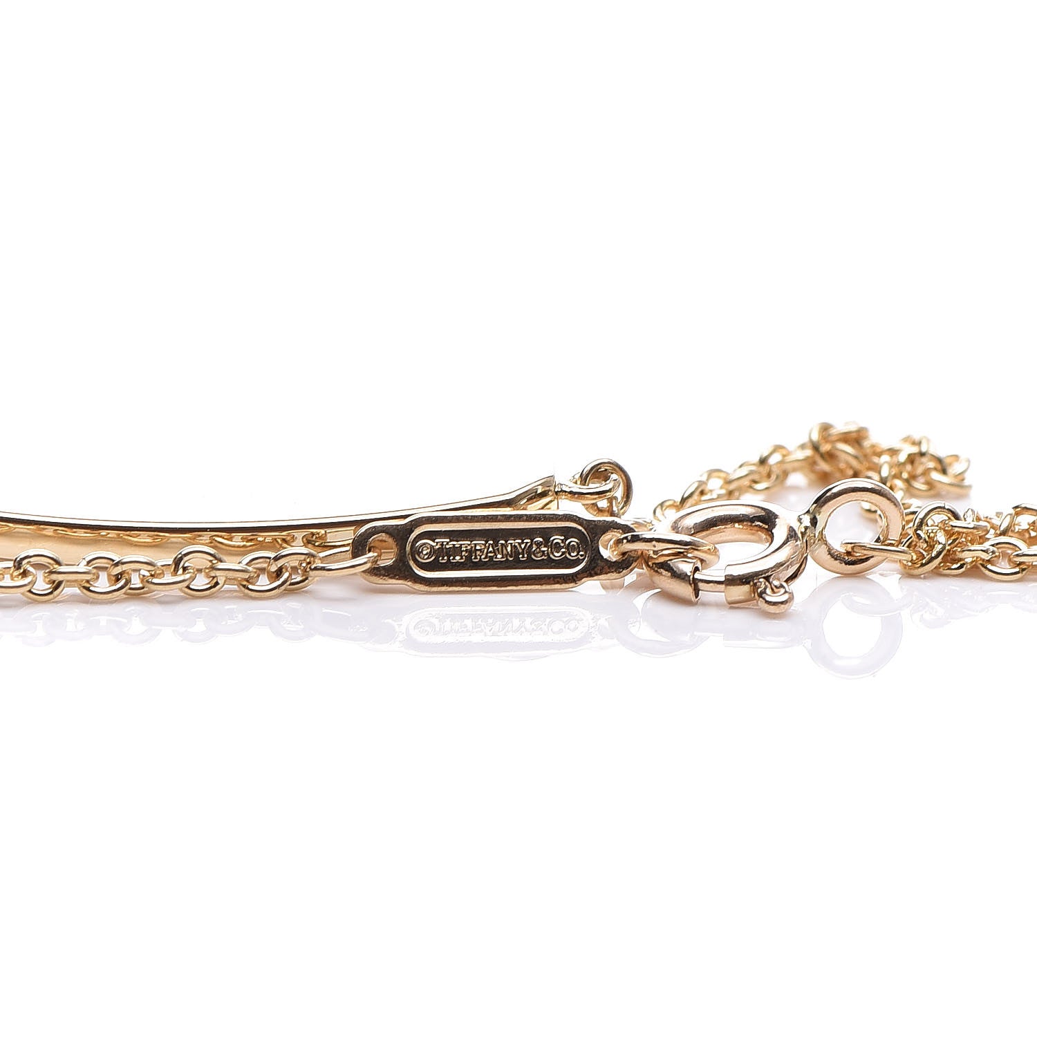 Tiffany 18K Yellow Gold Small Tag Chain Bracelet 4 of 5