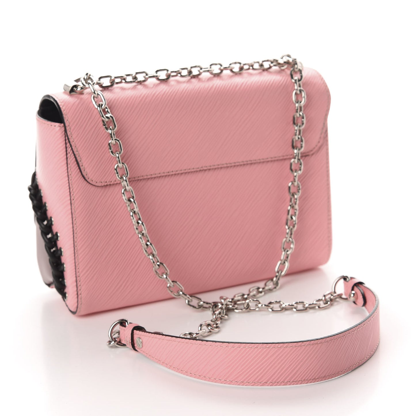 Epi Braided Twist Shoulder Bag MM Rose Ballerine