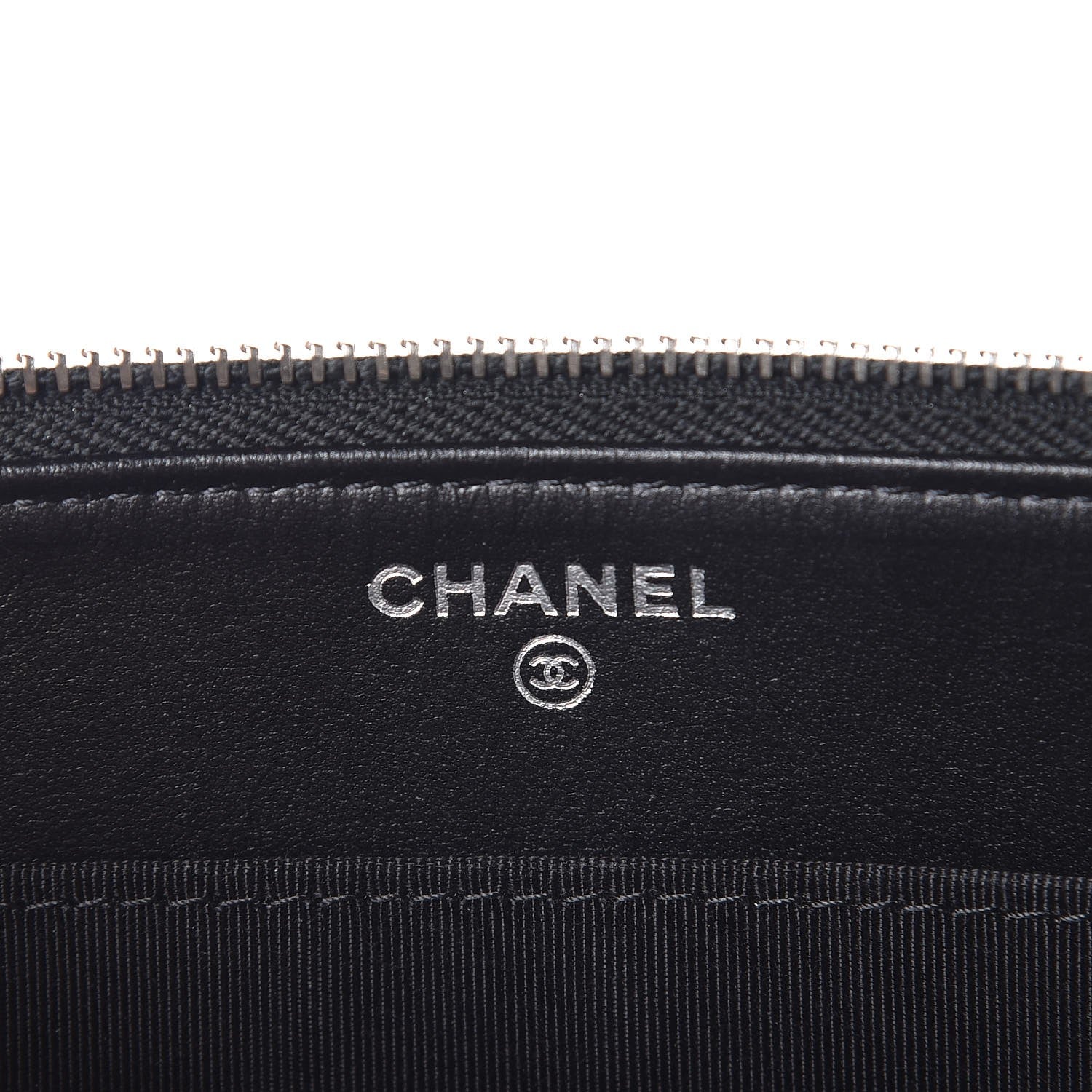 Chanel Iridescent Caviar Quilted Large Zipped Clutch Black 7 of 9