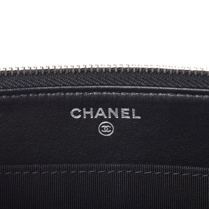Chanel Iridescent Caviar Quilted Large Zipped Clutch Black 7 of 9
