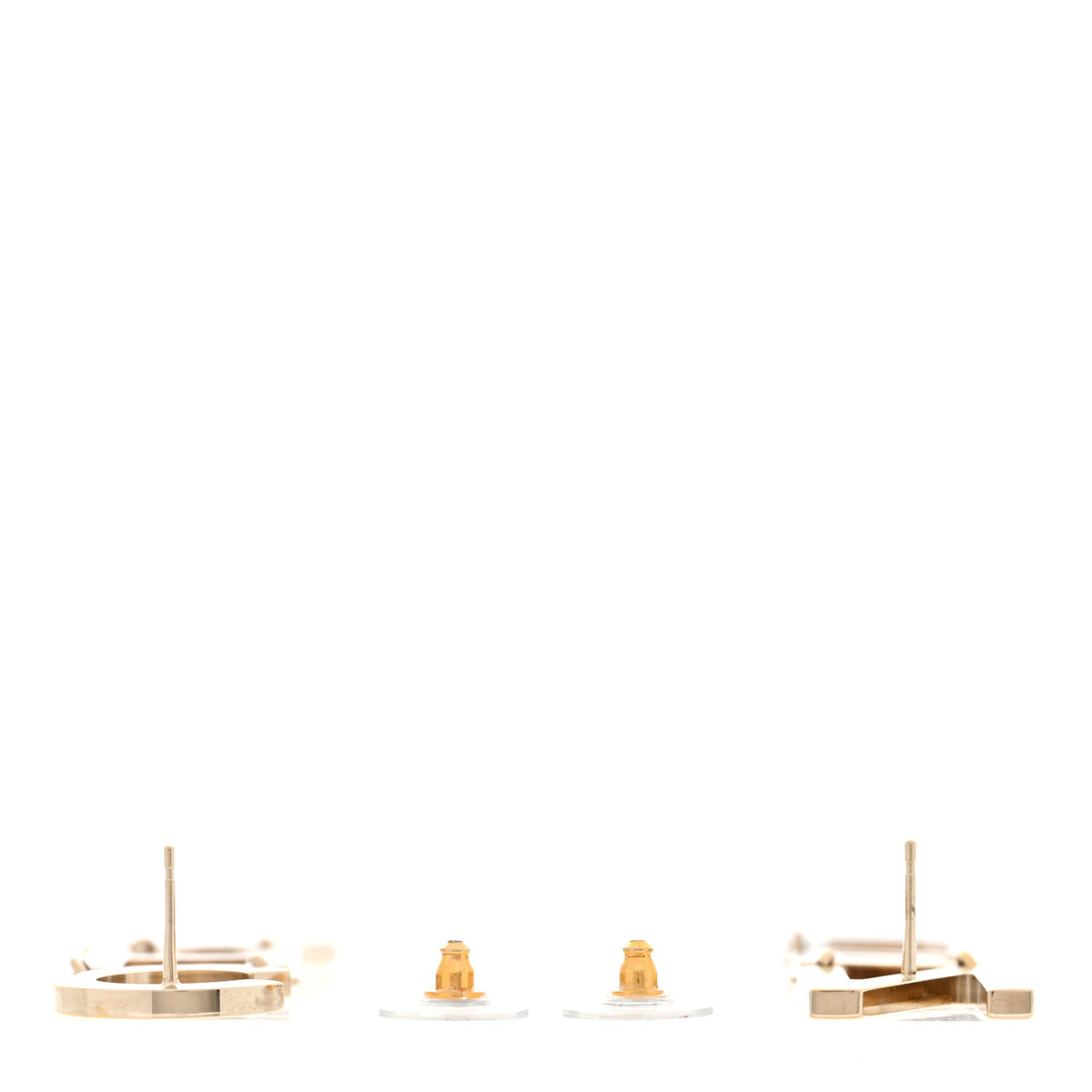 Chanel Metal Cha-Nel Logo Drop Earrings Gold 3 of 4