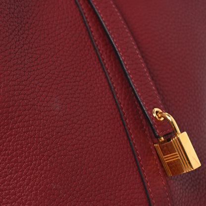 Hermes Taurillon Clemence Picotin Lock 22 MM Rouge H 12 of 12