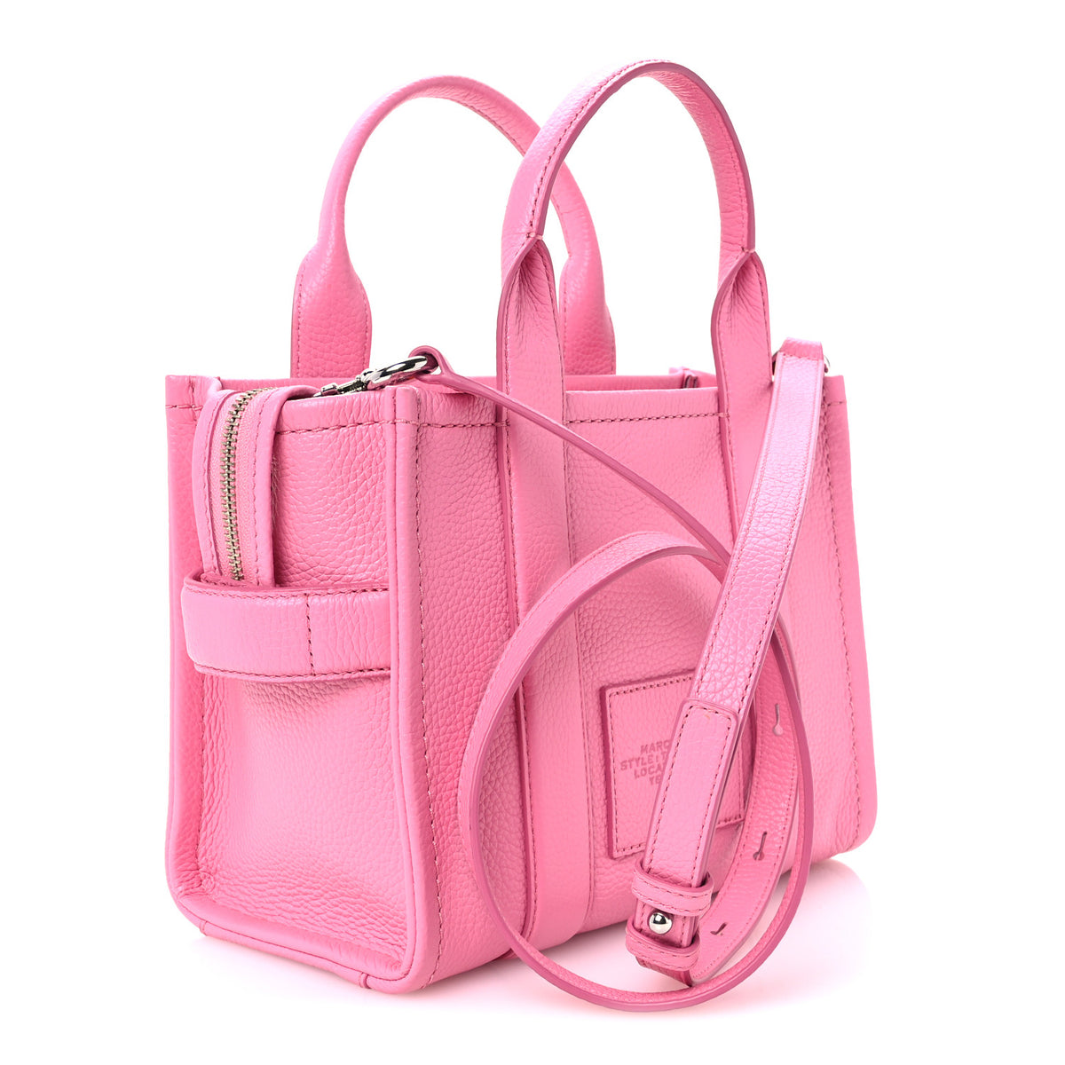 Marc Jacobs Grained Calfskin Small The Tote Bag Candy Pink 3 of 12