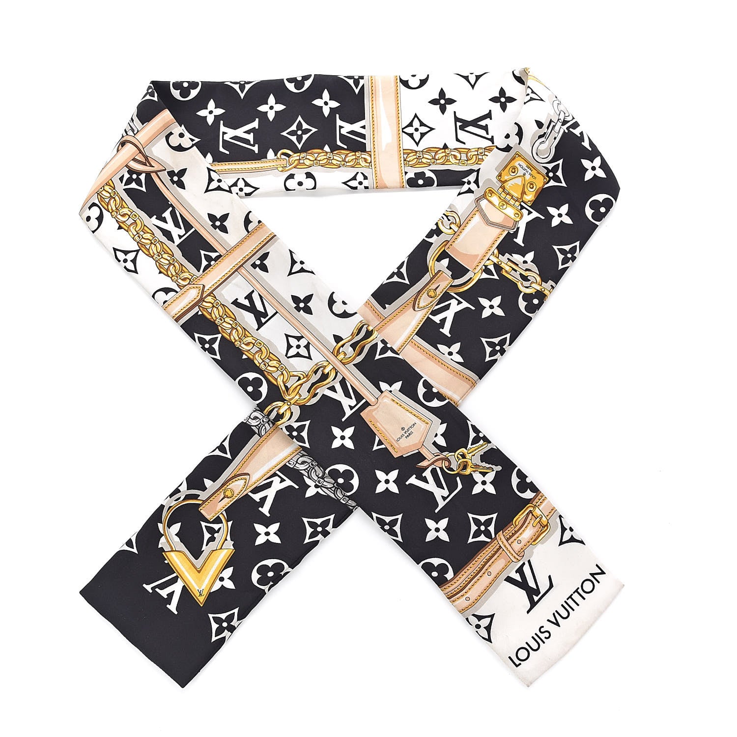 Louis Vuitton Silk Monogram Confidential Bandeau Black 1 of 11